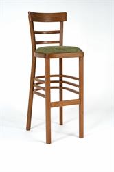 Barová židle čalouněná, MARONA P BAR 6192, b.P43, látka Saule 1-9, pevná barová židle od českého výrobce ohýbaného nábytku