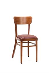 Dřevěná židle s čalouněným sedákem 2196 NICO P, barva b.15, zákaznická úprava, výška židle na přání zákazníka. Tradiční český výrobce sedacího nábytku Sádlík.